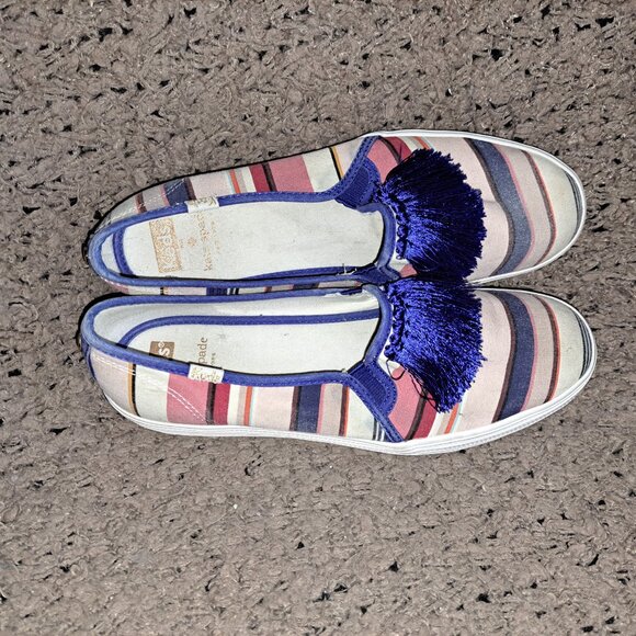 KEDS X KATE SPADE NEW YORK Triple Decker Tassel-Stripe Multi-Sz 8-Excellent - Picture 7 of 8